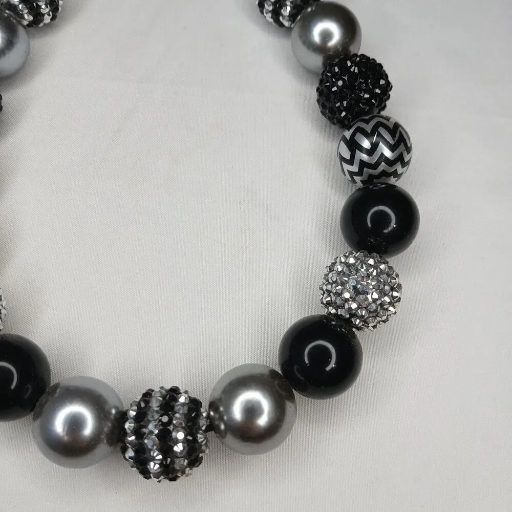 Handmade Night Out Beaded Dog Puppy Collar Necklace Jewelry Durable M 16 1/2